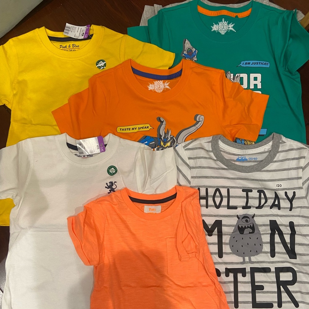 100% cotton tshirt lot. 3T-4T - new with tags
